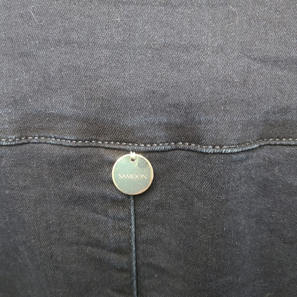 [16]  SAMOON Dark Wash Jean Jacket - Picture 6 of 9